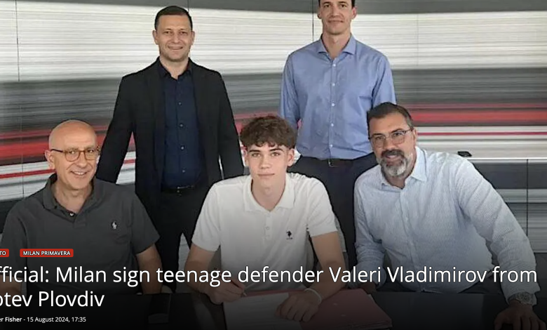 Genç yetenek Valeri Vladimirov Milan'ın A takım kadrosuna alındı 1 Genç yetenek Valeri Vladimirov Milan'ın A takım kadrosuna alındı