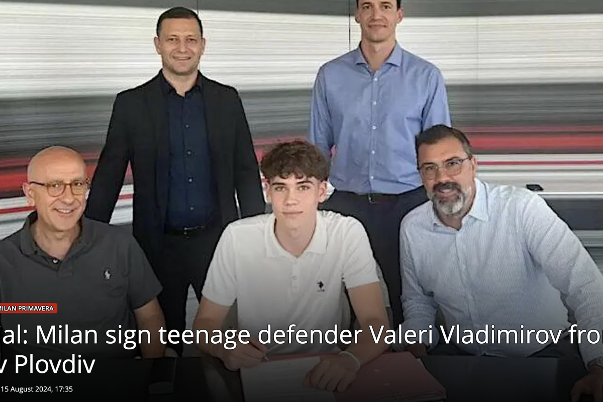 Genç yetenek Valeri Vladimirov Milan'ın A takım kadrosuna alındı
