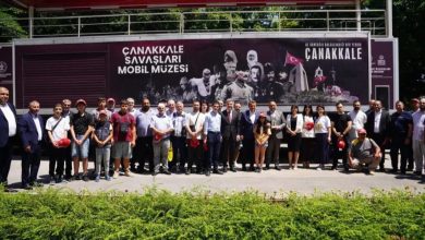 Çanakkale Savaşları Mobil Müzesi, Avrupa programı kapsamında Bulgaristan’ın Razgrad şehrinde ziyaretçilerle buluştu.