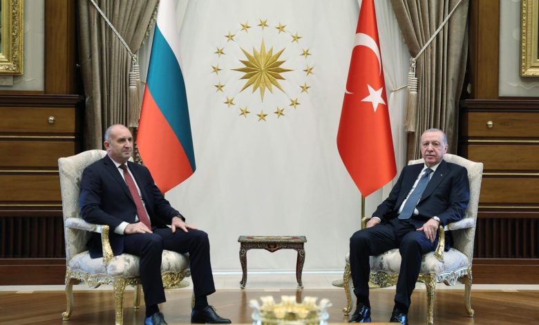 Erdoğan, NATO Zirvesi için Ankara’da bulunan Bulgaristan Başbakanı Rumen Radev’i Cumhurbaşkanlığı Külliyesi’nde ağırladı. Görüşmede ticaret, enerji, savunma sanayi, ulaştırma ve göçle mücadele başlıkları ele alındı.